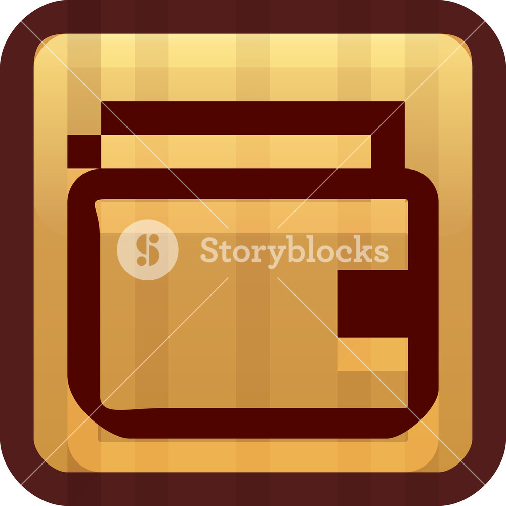 1000x1000 Wallet Brown Tiny App Icon Royalty Free Stock Image