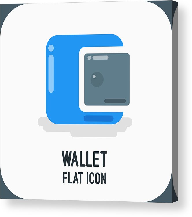 664x750 Material Design Icon Of Wallet Icon Flat Vector Illustration