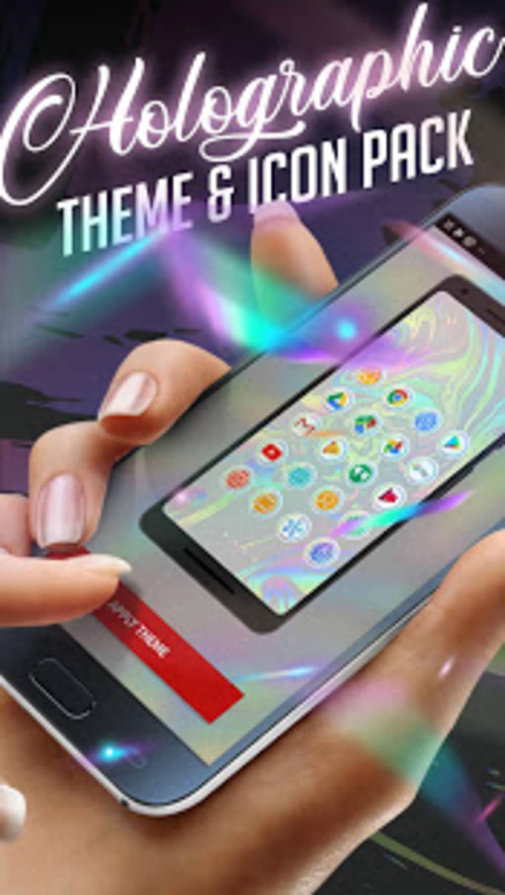 1020x1807 Holographic Theme Wallpapers And Icons For Android