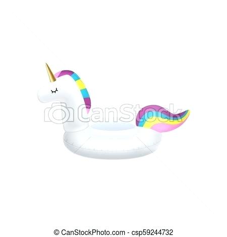 450x470 Unicorn Inflatable Swimming Pool Ring Tube Float Vector Realistic