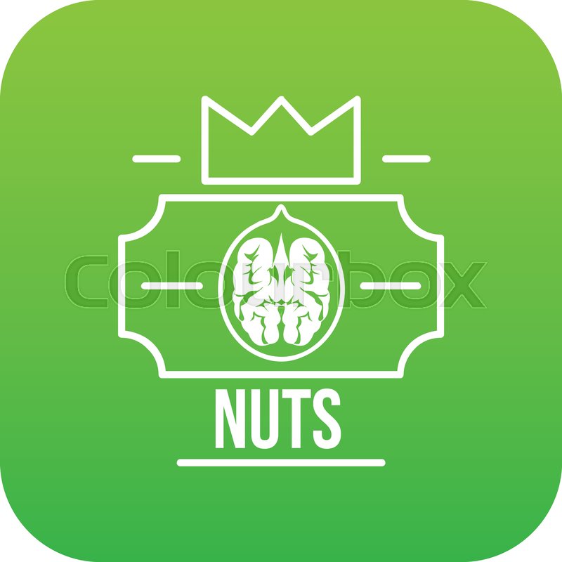 800x800 Walnut Icon Green Vector Isolated On Stock Vector Colourbox