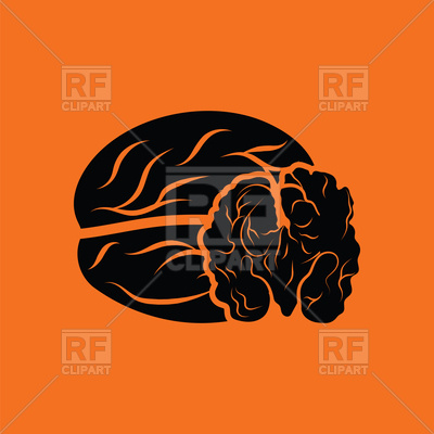 400x400 Walnut Icon On Orange Background Vector Image Of Food
