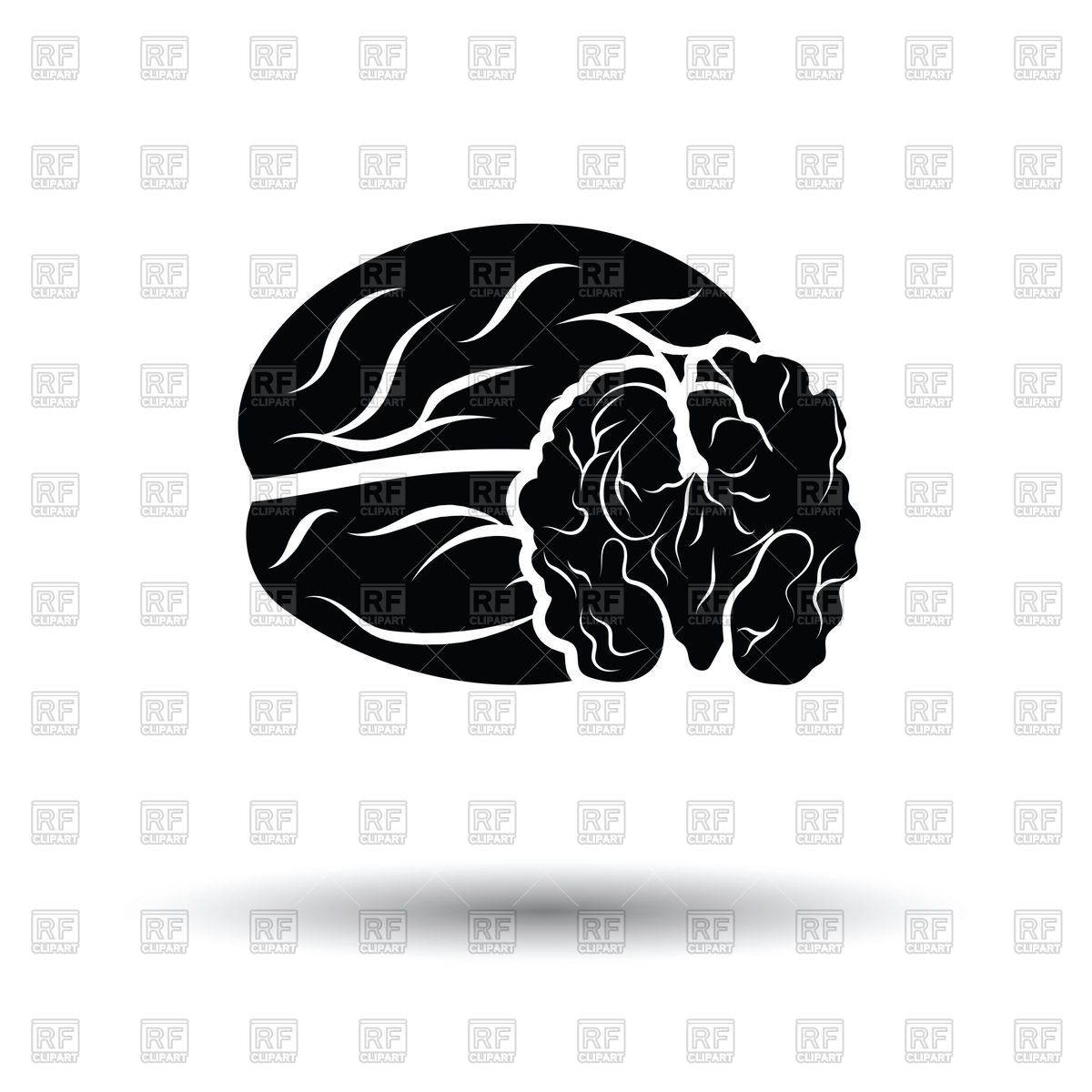 1200x1200 Walnut Icon On White Background Vector Image Of Food And Beverages