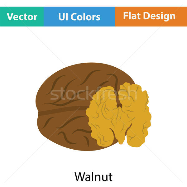 600x600 Walnut Icon Vector Illustration Pavel Konovalov