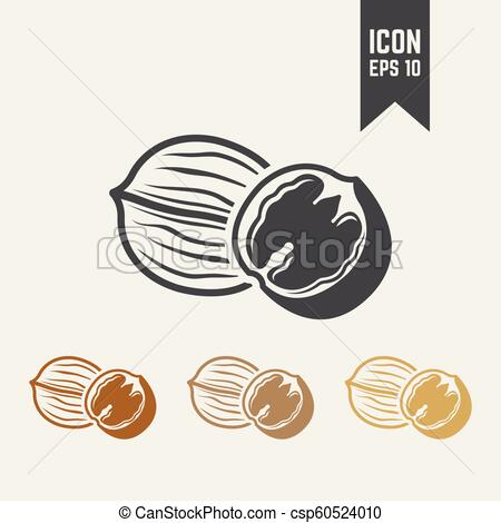450x470 Walnut Isolated Vector Black And Colored Icons Walnut Isolated