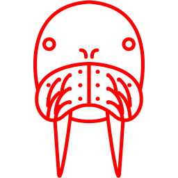 256x256 Free Red Walrus Icon