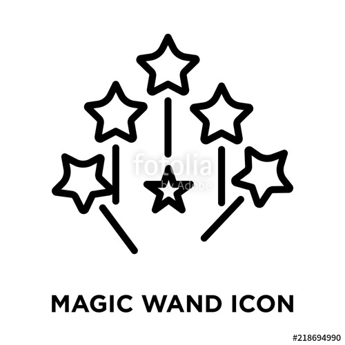500x500 Magic Wand Icons Isolated On White Background Modern And Editable