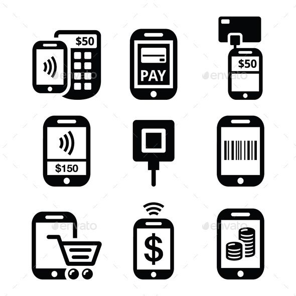 590x590 Vector Icons Set Of Mobile Web Payments