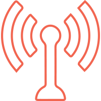 200x200 Wirelessaccesspoints Red Icon Lightbound Internet, Voice