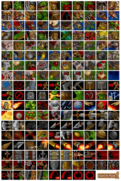500x745 Warcraft Ii Icons Rendered With Color In Warcraft