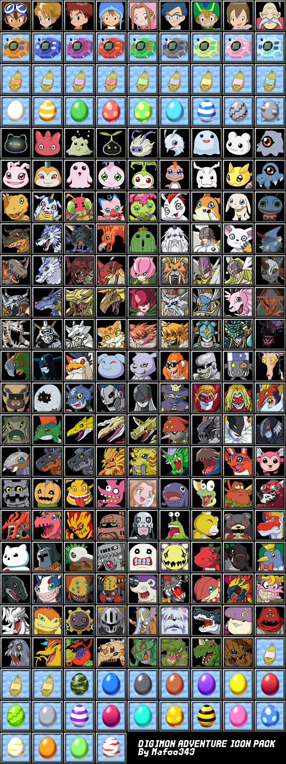 576x1536 Digimon Adventure Icon Pack