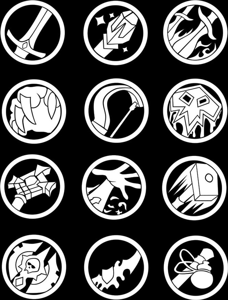 794x1043 World Of Warcraft Inspired Class Icon Decal Etsy