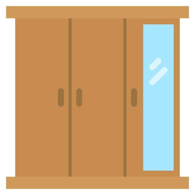 640x640 Wardrobe Icon With Flat Style Vector Illustration, Icon