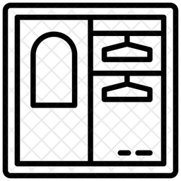 256x256 Wardrobe Icon Of Line Style