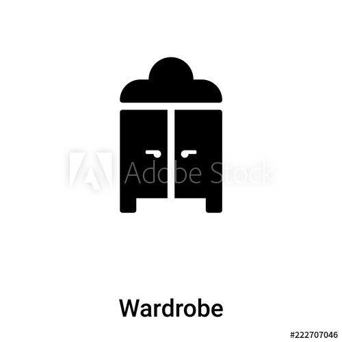 500x500 Wardrobe Icon Vector Isolated On White Background, Logo Concept