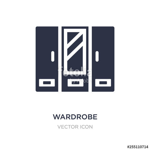 500x500 Wardrobe Icon On White Background Simple Element Illustration