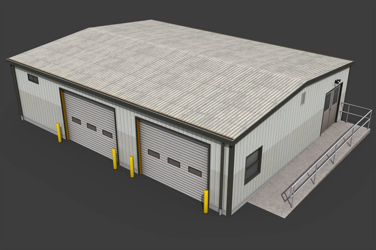 1200x800 Small Warehouse Model