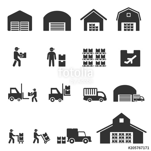 500x500 Warehouse Icon Vector Stock Image And Royalty Free Vector