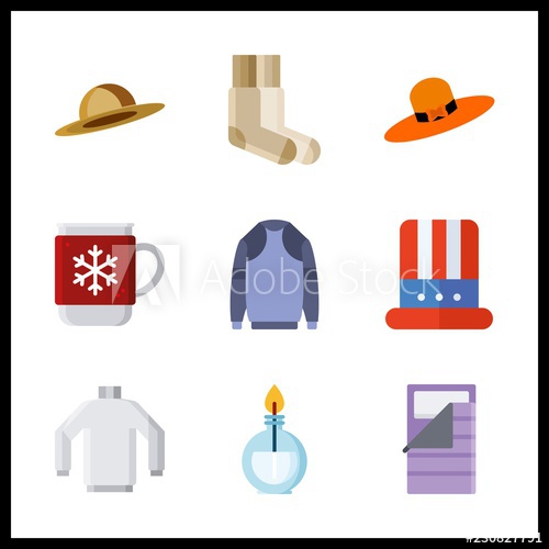 500x500 Warm Icon Hat And Sleeping Bag Vector Icons In Warm Set Use This