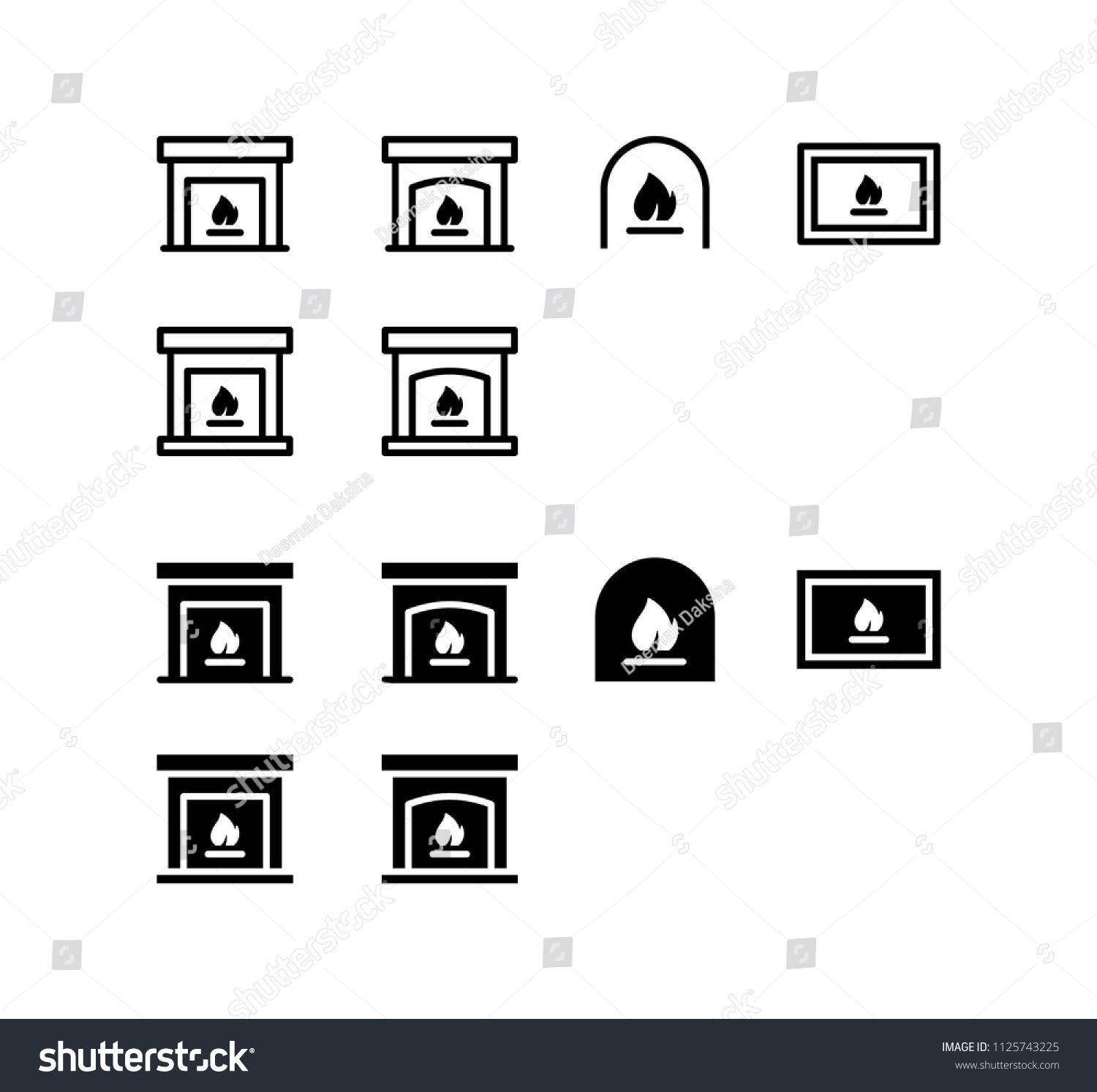 1500x1494 Fireplace Icon Set Fireplace, Home, Fire, House, Winter, Warm