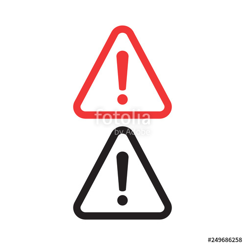 500x500 Warning Icon Vector The Attention Icon Danger Symbol Alert Icon