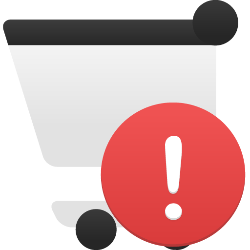 512x512 Shopping Cart Warning Icon Free Icons Download