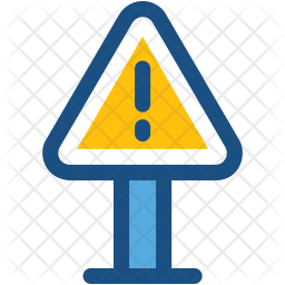 256x256 Warning Icon Of Colored Outline Style