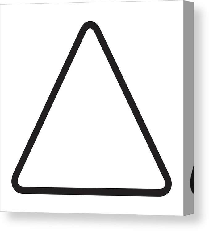 677x750 Triangle Icon, Warning, Empty Canvas Print Canvas Art