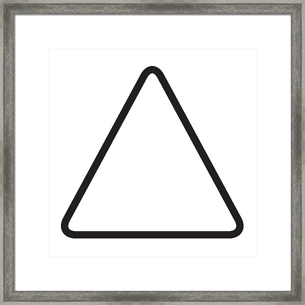 600x600 Triangle Icon, Warning, Empty Framed Print