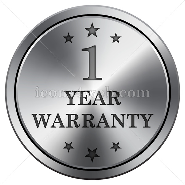 600x600 Year Warranty Icon Round Icon Imitating Metal