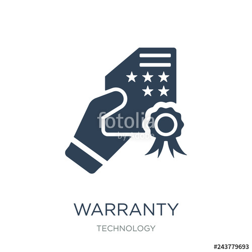 500x500 Warranty Certificate Icon Vector On White Background, Warranty