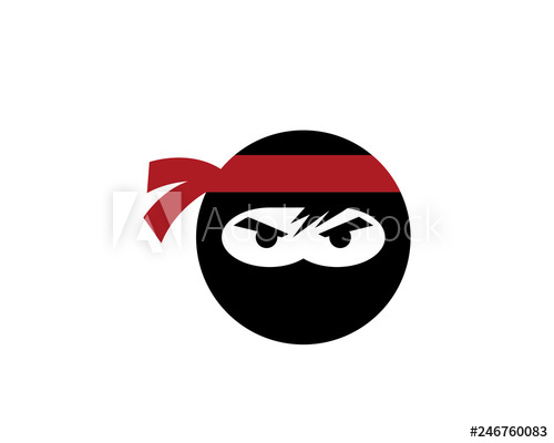 Ninja Warrior Icon Simple Black Ninja Head Logo 500x400 Ninja Warrior Icon Simple Black Ninja Head Logo