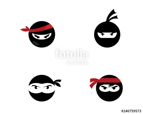Ninja Warrior Icon Simple Black Ninja Head Logo Stock Image 500x400 Ninja Warrior Icon Simple Black Ninja Head Logo Stock Image