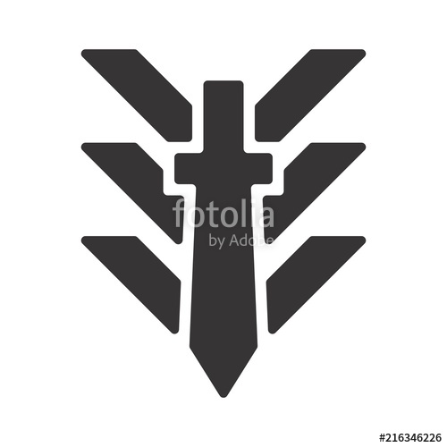 Sword Logo Knight Icon Warrior Symbol Vector Stock 500x500 Sword Logo Knight Icon Warrior Symbol Vector Stock