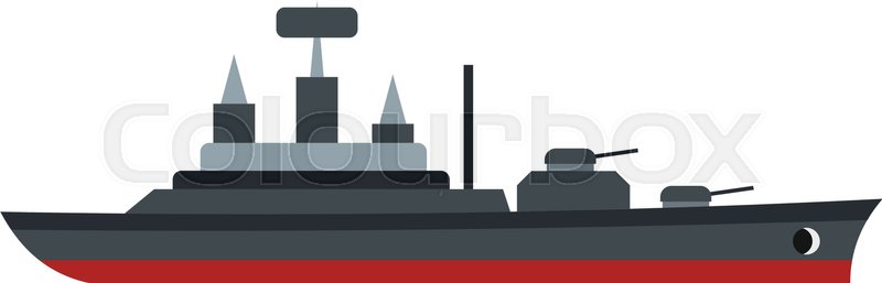Warship Icon Isolated On White Stock Vector Colourbox 800x257 Warship Icon Isolated On White Stock Vector Colourbox