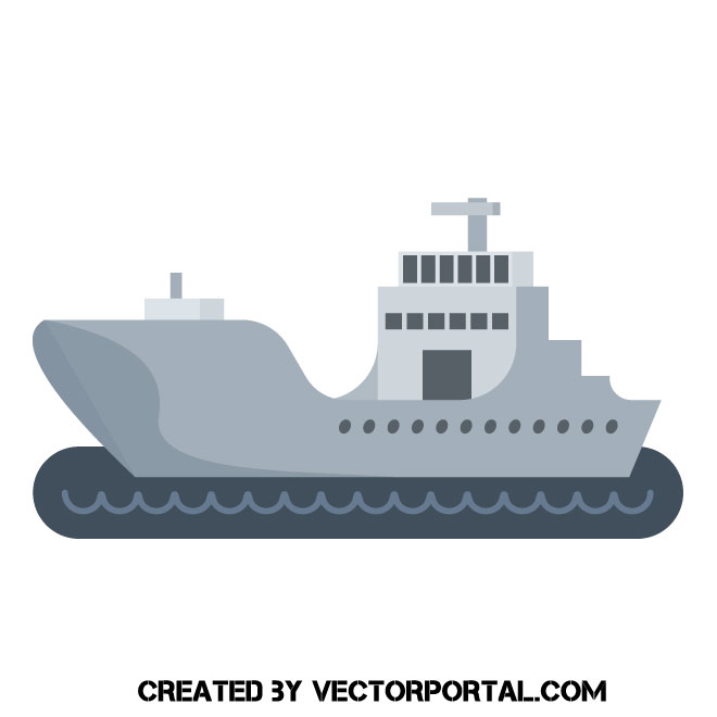 Naval Ship Vector Image 660x660 Naval Ship Vector Image
