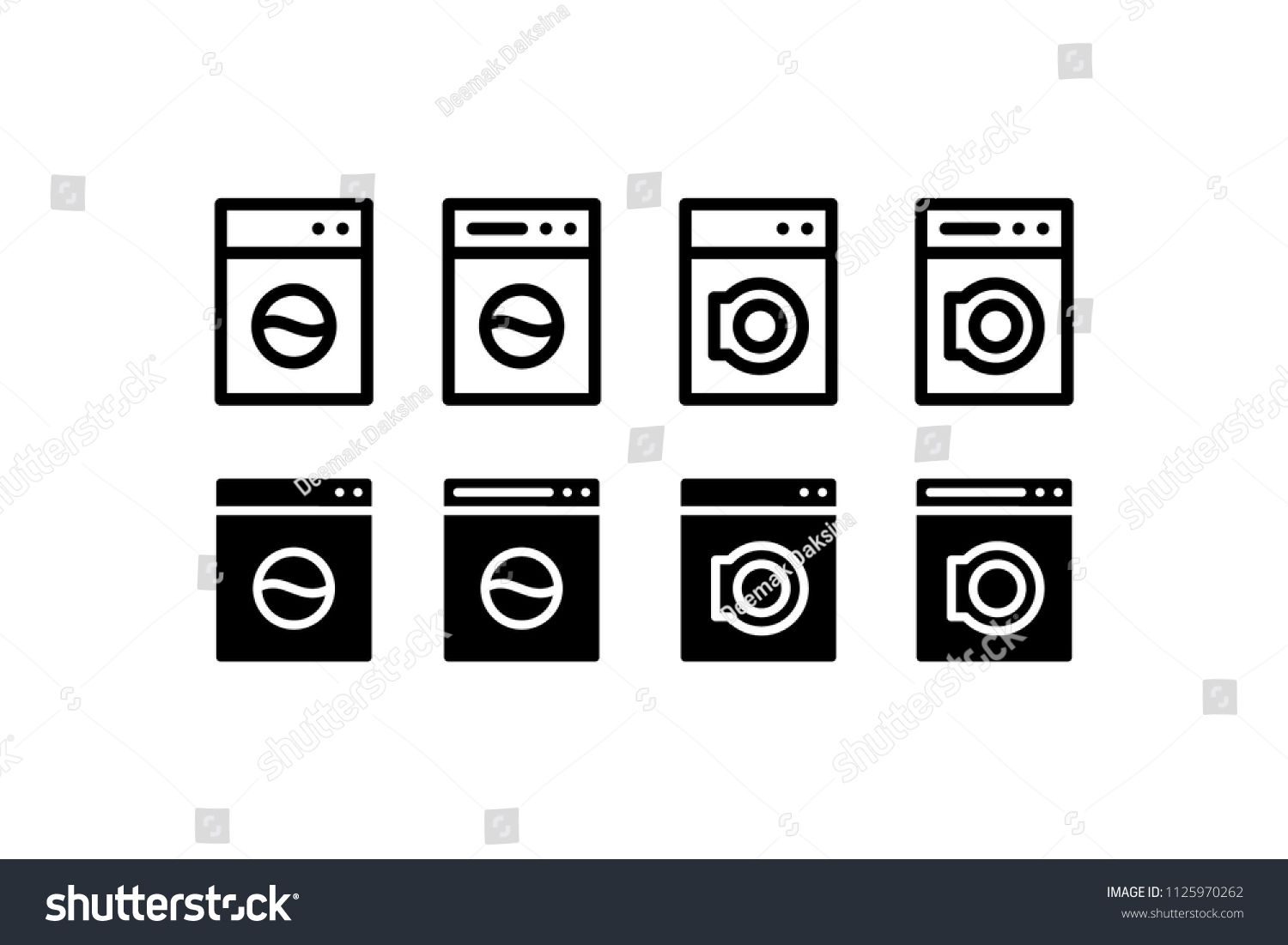Washing Machine Icon Set Machine, Laundry, Clean, Washer, Wash 1500x1101 Washing Machine Icon Set Machine, Laundry, Clean, Washer, Wash