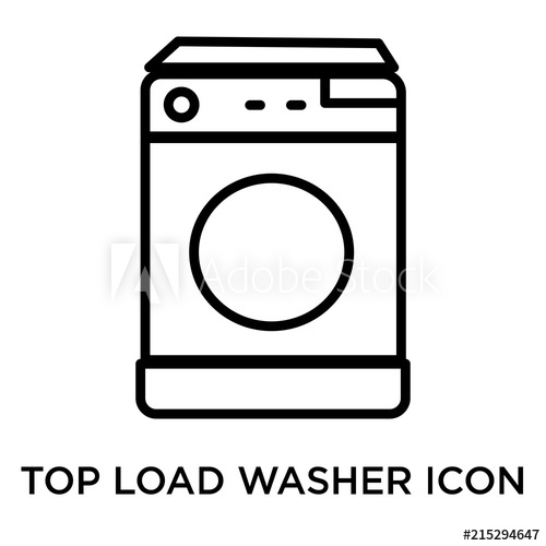Top Load Washer Icon Isolated On White Background Simple 500x500 Top Load Washer Icon Isolated On White Background Simple