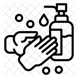 256x256 Hand Washing Icon Of Line Style