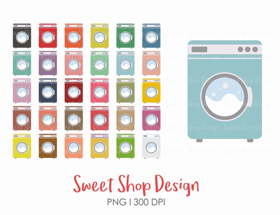 570x438 Laundry Clip Art Washing Machine Clip Art Laundry Icon Etsy