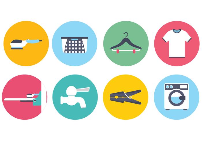 700x490 Laundry And Washing Vector Icons