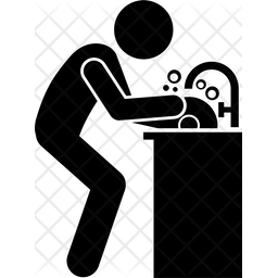 256x256 Dish Washing Icon Of Glyph Style