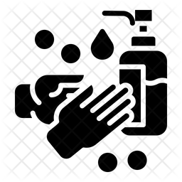 256x256 Hand Washing Icon Of Glyph Style