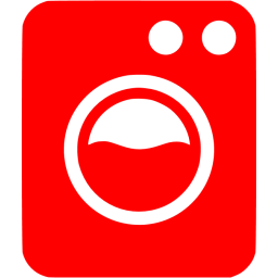 256x256 Red Washing Machine Icon