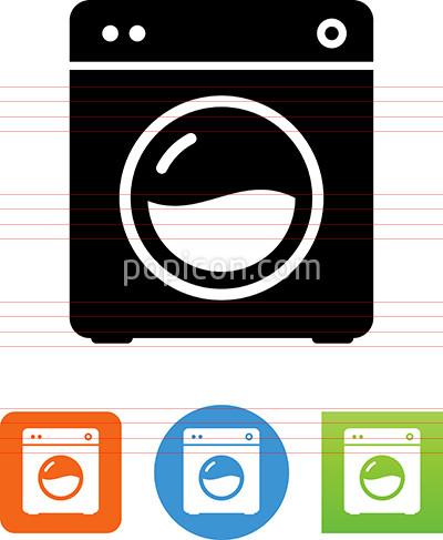 400x487 Vector Clothes Washing Machine Icon