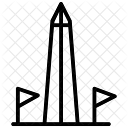 256x256 Washington Monument Icon Of Line Style