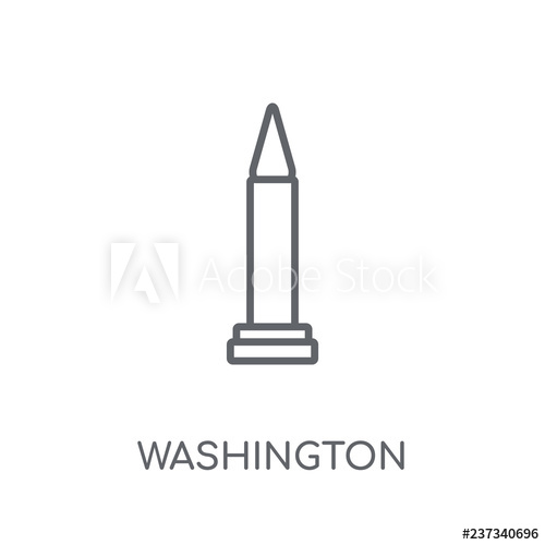 500x500 Washington Monument Linear Icon Modern Outline Washington