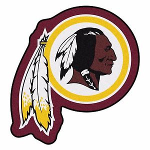 300x300 Washington Redskins Mascot Decorative Logo Cut Area Rug Floor Mat