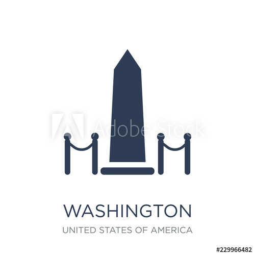 500x500 Washington Monument Icon Trendy Flat Vector Washington Monument