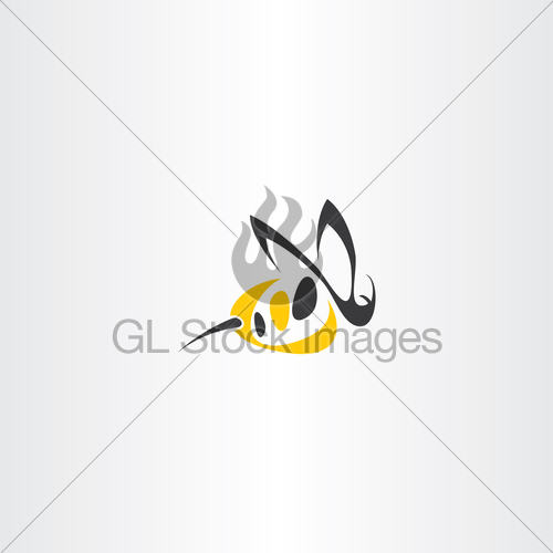 500x500 Stylized Wasp Icon Logo Sign Gl Stock Images